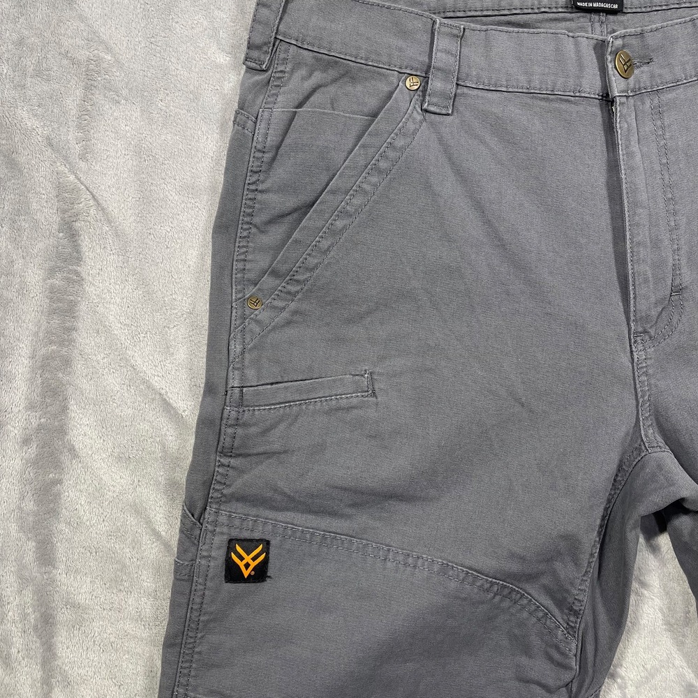 HAWX Work Gear Men's Grey Canvas Carpenter Utility Work Pants Size 36(37)x32 - Picture 9 of 11